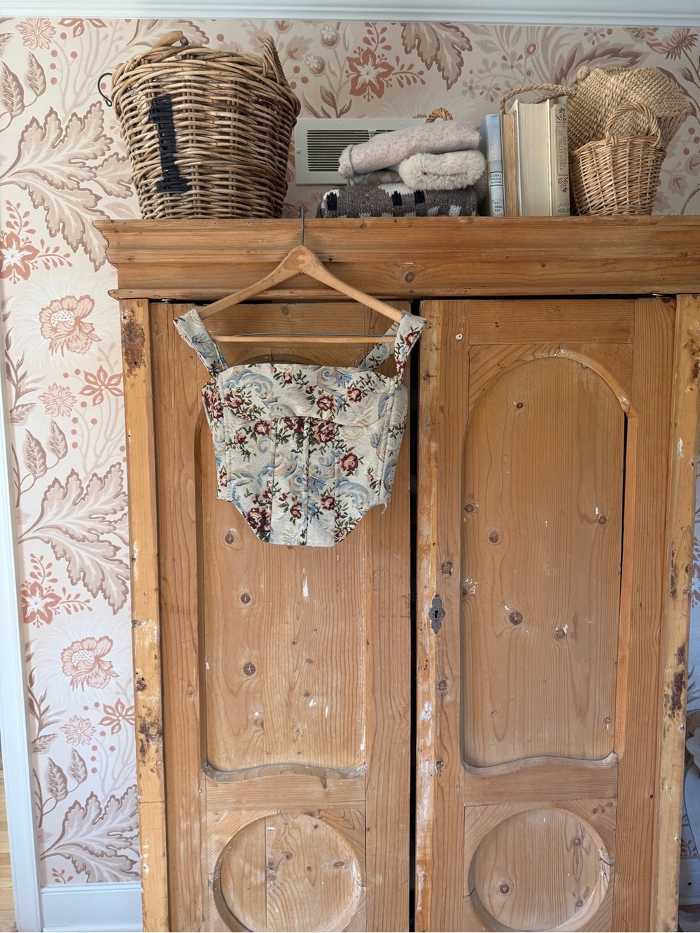 Floral Brocade Corset Top